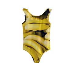 Bananas, Macro, Fruits, Ripe Bananas Kids  Frill Swimsuit