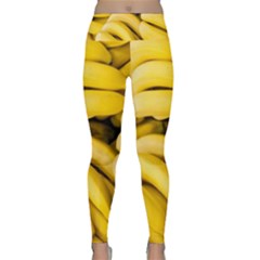 Bananas, Macro, Fruits, Ripe Bananas Lightweight Velour Classic Yoga Leggings