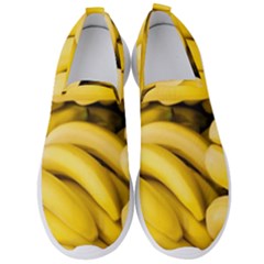 Bananas, Macro, Fruits, Ripe Bananas Men s Slip On Sneakers