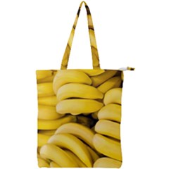 Bananas, Macro, Fruits, Ripe Bananas Double Zip Up Tote Bag