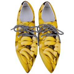 Bananas, Macro, Fruits, Ripe Bananas Pointed Oxford Shoes