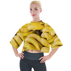 Bananas, Macro, Fruits, Ripe Bananas Mock Neck T-shirt