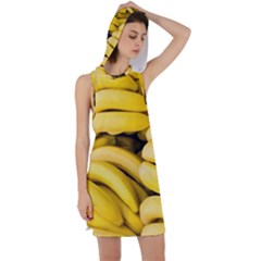 Bananas, Macro, Fruits, Ripe Bananas Racer Back Hoodie Dress