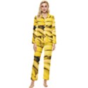 Bananas, Macro, Fruits, Ripe Bananas Womens  Long Sleeve Velvet Pocket Pajamas Set View1