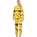 Bananas, Macro, Fruits, Ripe Bananas Womens  Long Sleeve Velvet Pocket Pajamas Set View2