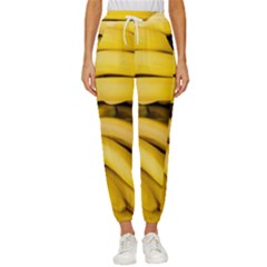 Bananas, Macro, Fruits, Ripe Bananas Women s Cropped Drawstring Pants