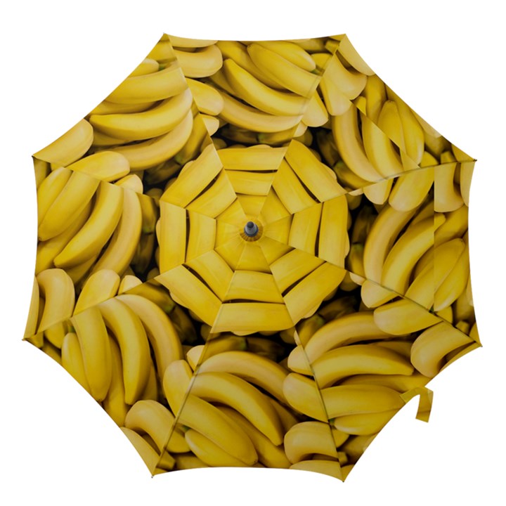 Bananas, Macro, Fruits, Ripe Bananas Hook Handle Umbrellas (Large)