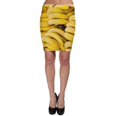 Bananas, Macro, Fruits, Ripe Bananas Bodycon Skirt