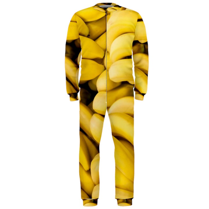 Bananas, Macro, Fruits, Ripe Bananas OnePiece Jumpsuit (Men)