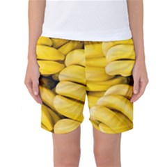 Bananas, Macro, Fruits, Ripe Bananas Women s Basketball Shorts by kyorashop23