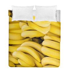 Bananas, Macro, Fruits, Ripe Bananas Duvet Cover Double Side (full/ Double Size) by kyorashop23