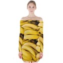 Bananas, Macro, Fruits, Ripe Bananas Long Sleeve Off Shoulder Dress View1