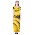 Bananas, Macro, Fruits, Ripe Bananas Short Sleeve Maxi Dress View1