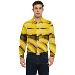 Bananas, Macro, Fruits, Ripe Bananas Men s Long Sleeve Shirt