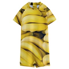 Bananas, Macro, Fruits, Ripe Bananas Kids  Boyleg Half Suit Swimwear