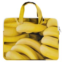 Bananas, Macro, Fruits, Ripe Bananas Macbook Pro 13  Double Pocket Laptop Bag by kyorashop23