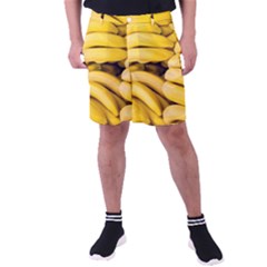 Bananas, Macro, Fruits, Ripe Bananas Men s Pocket Shorts by kyorashop23