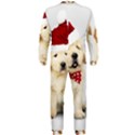 Christmas Puppies, Santa, Craciun, Christmas, Funny, Hat, Puppy, Red OnePiece Jumpsuit (Men) View2