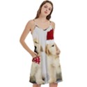 Christmas Puppies, Santa, Craciun, Christmas, Funny, Hat, Puppy, Red Mini Camis Dress With Pockets View3