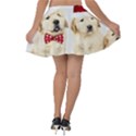 Christmas Puppies, Santa, Craciun, Christmas, Funny, Hat, Puppy, Red Velvet Skater Skirt View2