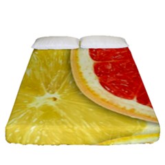 Fruit, Lemon Fitted Sheet (queen Size)