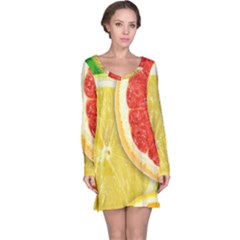 Fruit, Lemon Long Sleeve Nightdress