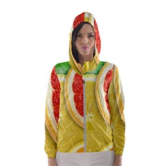 Fruit, Lemon Women s Hooded Windbreaker by kyorashop23