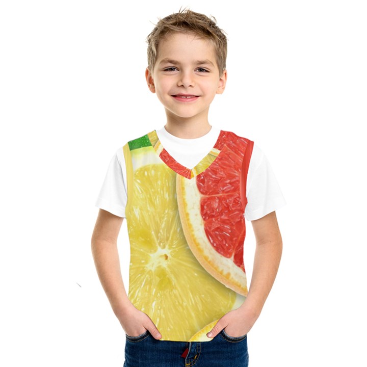 Fruit, Lemon Kids  Basketball Tank Top