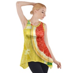 Fruit, Lemon Side Drop Tank Tunic by kyorashop23