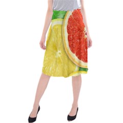 Fruit, Lemon Midi Beach Skirt by kyorashop23