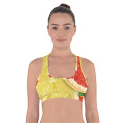 Fruit, Lemon Cross Back Sports Bra