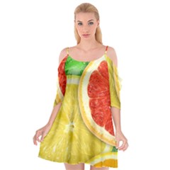 Fruit, Lemon Cutout Spaghetti Strap Chiffon Dress