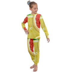 Fruit, Lemon Kids  Long Sleeve Set 