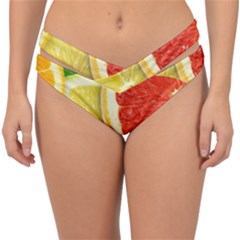 Fruit, Lemon Double Strap Halter Bikini Bottoms