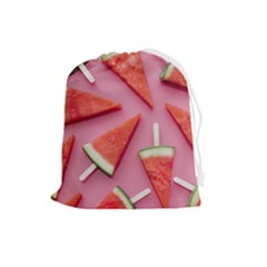 Fruits, Watermelon, Fruit Drawstring Pouch (large)