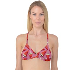 Fruits, Watermelon, Fruit Reversible Tri Bikini Top