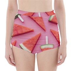 Fruits, Watermelon, Fruit High-waisted Bikini Bottoms