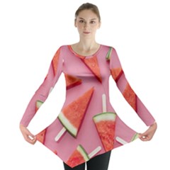 Fruits, Watermelon, Fruit Long Sleeve Tunic 