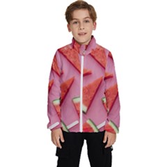 Fruits, Watermelon, Fruit Kids  High Neck Windbreaker