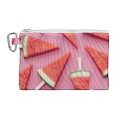 Fruits, Watermelon, Fruit Canvas Cosmetic Bag (large)