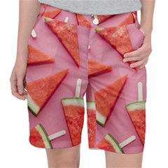 Fruits, Watermelon, Fruit Women s Pocket Shorts by kyorashop23