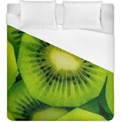 Kiwi Fruits, Close-up, Exotic Fruit Duvet Cover (king Size) by kyorashop23