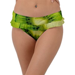 Kiwi Fruits, Close-up, Exotic Fruit Frill Bikini Bottoms