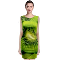 Kiwi Fruits, Close-up, Exotic Fruit Sleeveless Velvet Midi Dress by kyorashop23