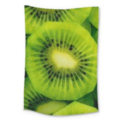 Kiwi Fruits, Close-up, Exotic Fruit Large Tapestry by kyorashop23