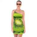 Kiwi Fruits, Close-up, Exotic Fruit One Shoulder Ring Trim Bodycon Dress View1