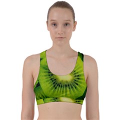 Kiwi Fruits, Close-up, Exotic Fruit Back Weave Sports Bra