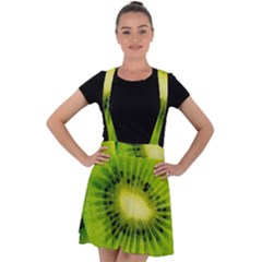 Kiwi Fruits, Close-up, Exotic Fruit Velvet Suspender Skater Skirt by kyorashop23