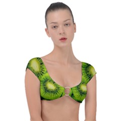 Kiwi Fruits, Close-up, Exotic Fruit Cap Sleeve Ring Bikini Top by kyorashop23