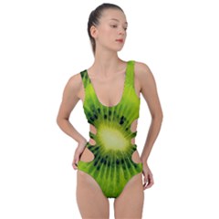 Kiwi Fruits, Close-up, Exotic Fruit Side Cut Out Swimsuit